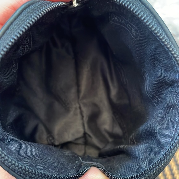 Vintage Coach SMALL COSMETIC POUCH 6987 black with nickel - Picture 7 of 8